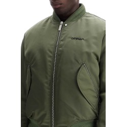 padded nylon bomber jacket