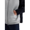 bicolor sweatshirt with zip and hood