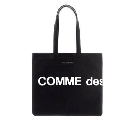 logo leather tote bag