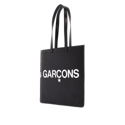 logo leather tote bag