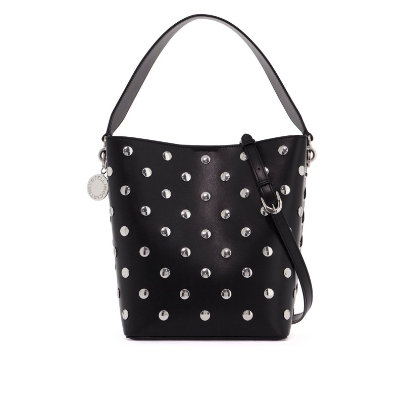 large frayme bucket bag with studs