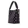 large frayme bucket bag with studs