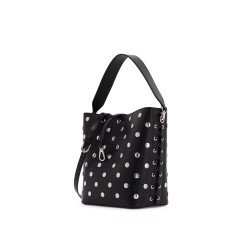 large frayme bucket bag with studs