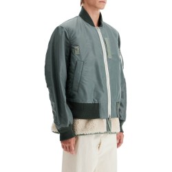 layered hybrid bomber jacket