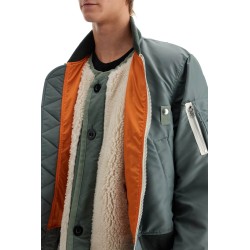 layered hybrid bomber jacket