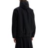 hooded wool gessato jacket