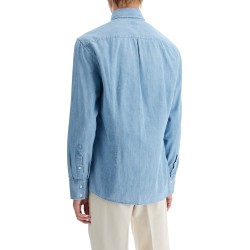 lightweight slim fit denim shirt