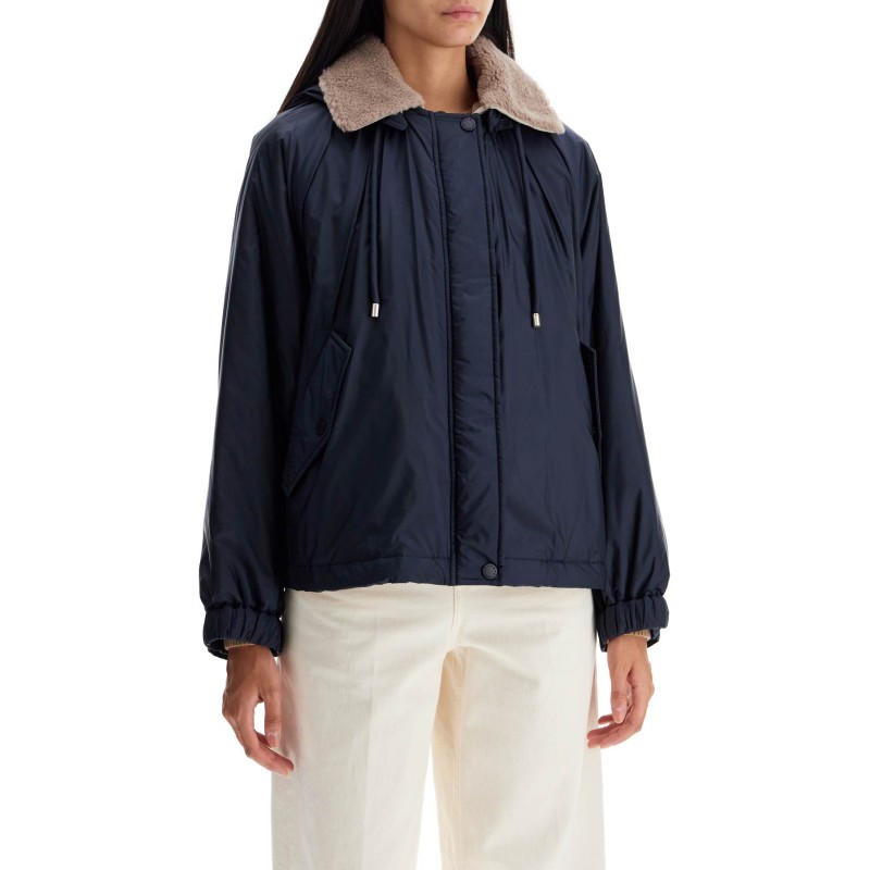 reversible windbreaker jacket in water-repell