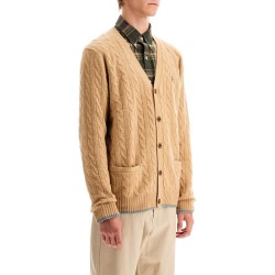 wool and cashmere braided cardigan