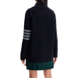 '4-bar heavy knit cardigan