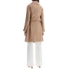 mid-length wool wrap coat with robe-style