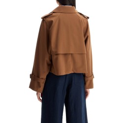 short rainproof gabardine trench