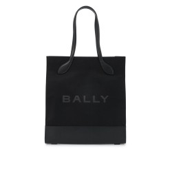 n/s nylon and leather tote bag