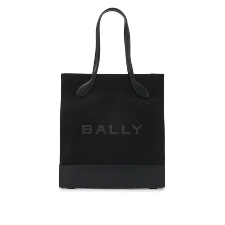 n/s nylon and leather tote bag