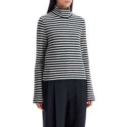 striped boiled wool knit pullover sweater