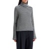 striped boiled wool knit pullover sweater