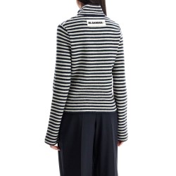 striped boiled wool knit pullover sweater