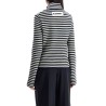 striped boiled wool knit pullover sweater