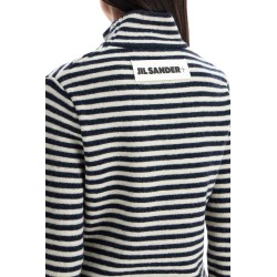 striped boiled wool knit pullover sweater