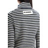 striped boiled wool knit pullover sweater