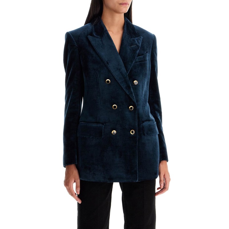 wallis velvet double-breasted jacket