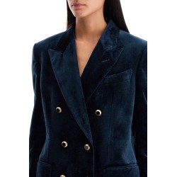 wallis velvet double-breasted jacket