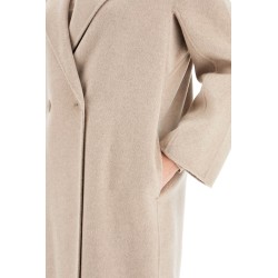 double-breasted wool and cashmere coat