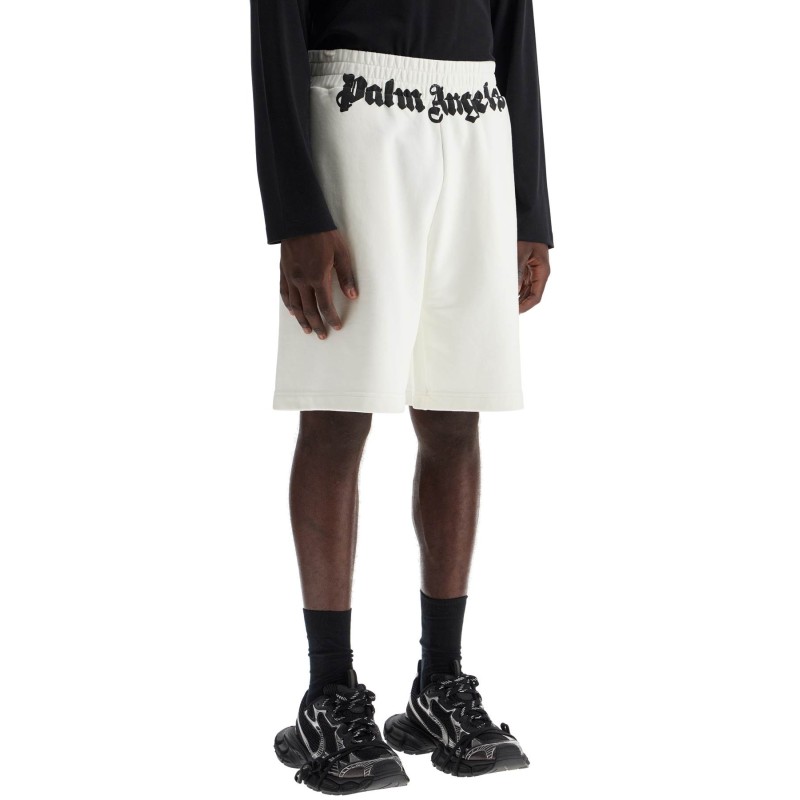 sporty bermuda shorts with logo print