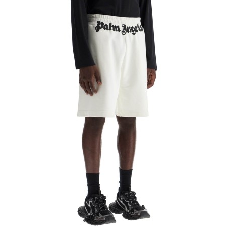 sporty bermuda shorts with logo print