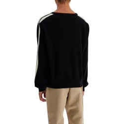 track band pullover sweater with