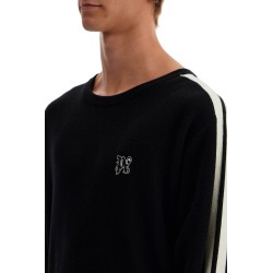 track band pullover sweater with