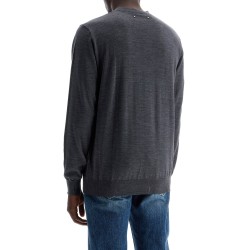 lightweight distressed wool pullover sweater