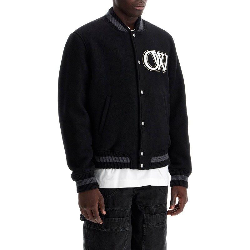 embroidered lettering varsity