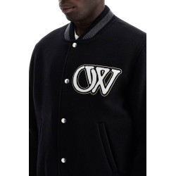 embroidered lettering varsity