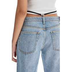 straight jeans with integrated thong