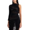 asymmetric mesh dress in italian