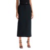 midi skirt with thin belt