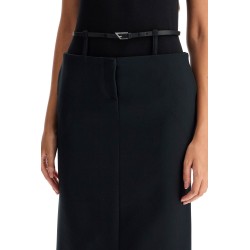 midi skirt with thin belt