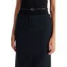 midi skirt with thin belt