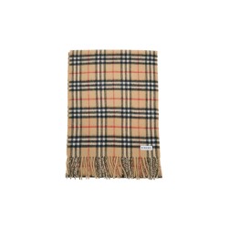 reversible cashmere check scarf