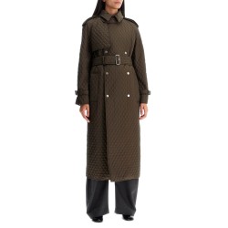 long quilted trench coat