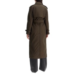 long quilted trench coat