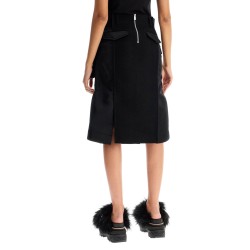 'hybrid nylon and wool skirt'