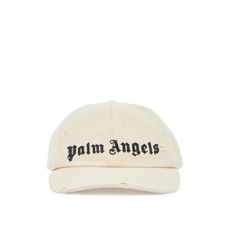 distressed baseball cap with logo