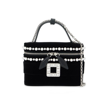 "micro vanity bag with rhinestone