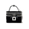 "micro vanity bag with rhinestone