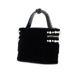 "micro vanity bag with rhinestone