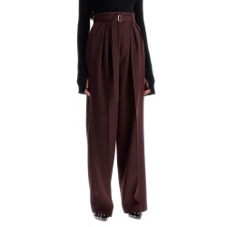 wide-leg pants with belt