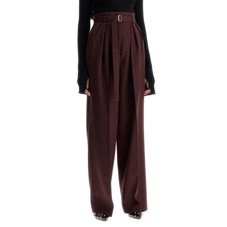 wide-leg pants with belt