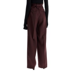 wide-leg pants with belt